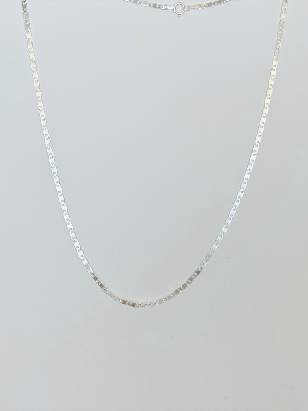 Taxco Mexico 925 Sterling Silver Mirror (Espejo) Chain Necklace 45 cm 3.3g New
